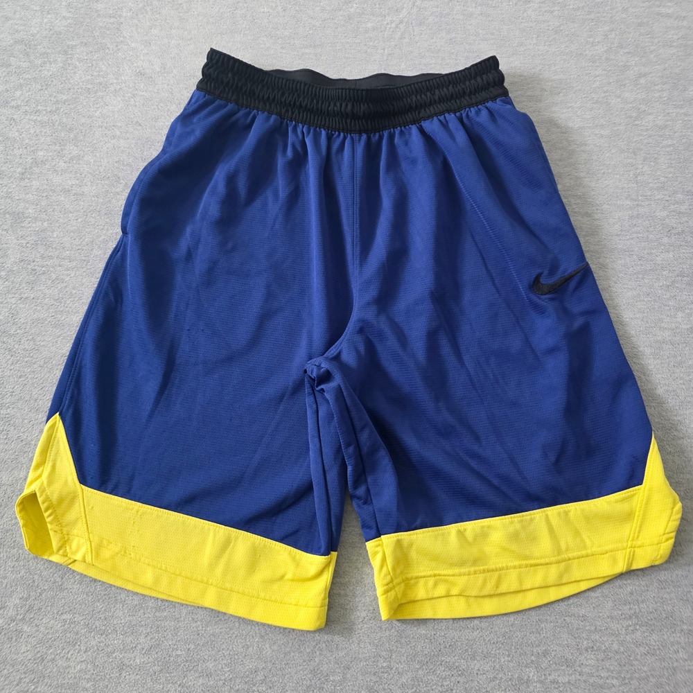 Nike Mens Dri-FIT Basketball Shorts Blue Yellow AJ3914-455 Medium